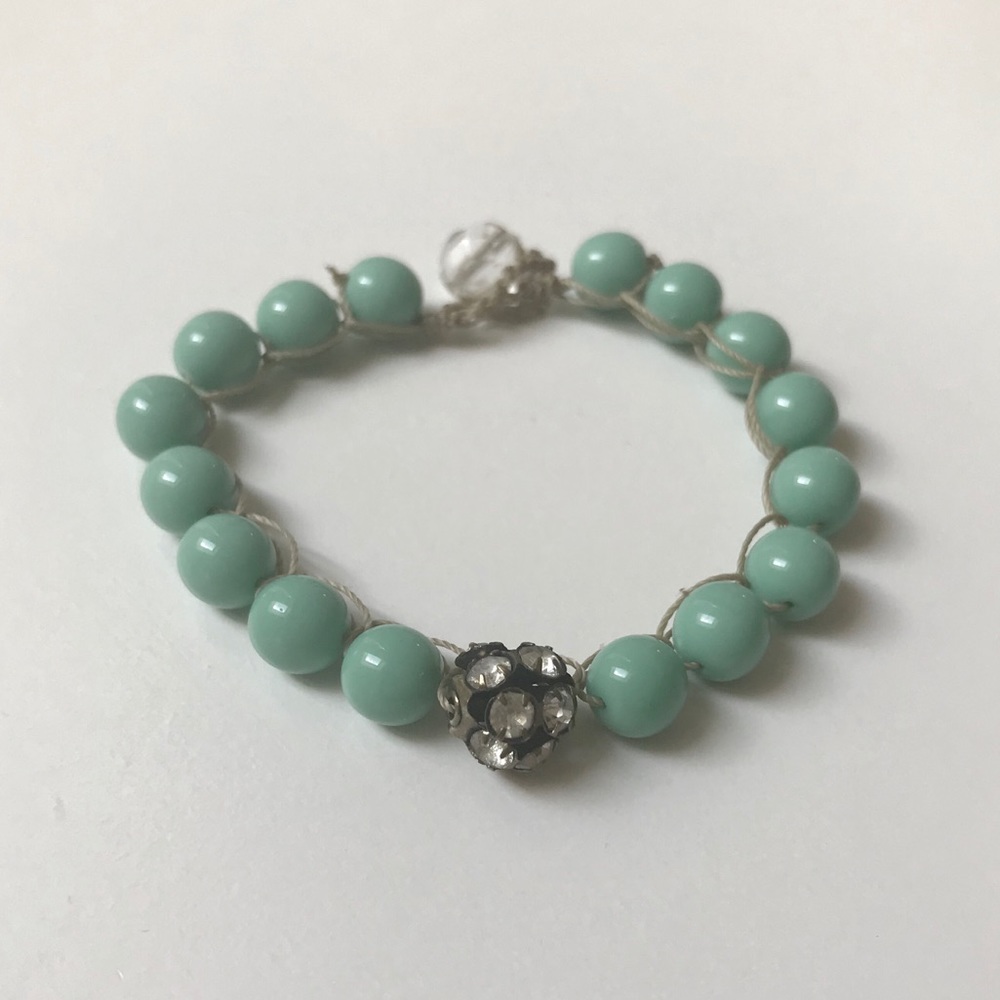 Seafoam Woven Bead Bracelet